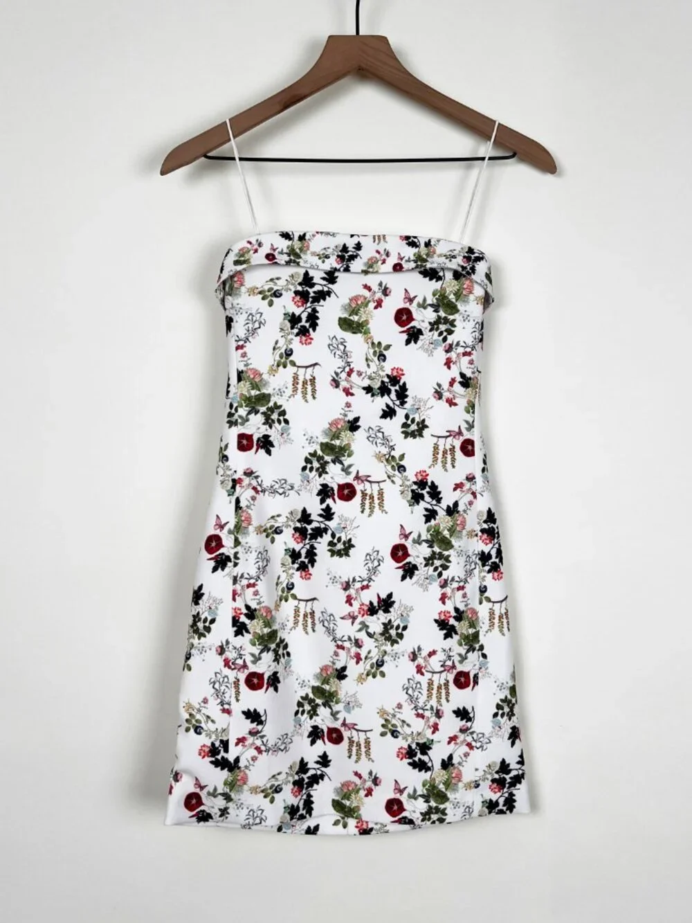 New Alice + Olivia Kelly Strapless Floral Print Mini Dress Garden Party Summer 2 - Picture 6 of 12
